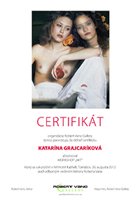 Certifikát Katarína Grajcaríková